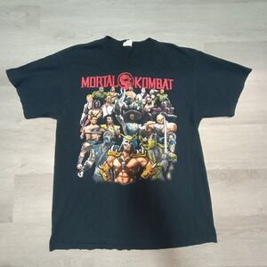 Mortal Combat Game Tshirt All Characters JERZEES Size Large * Flaw *